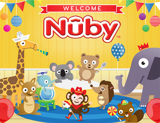 Nuby 晶透360度喝水杯240ml-灰(6M+)