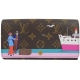 LV M62137 Sarah 限量圖案熱銷款經典花紋扣式長.粉 product thumbnail 1