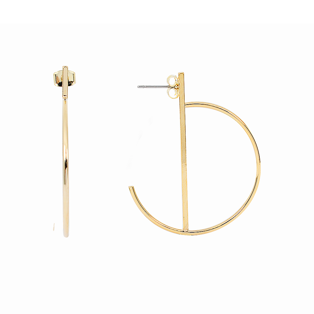 Wanderlust+Co 澳洲時尚品牌 幾何圓弧造型耳環