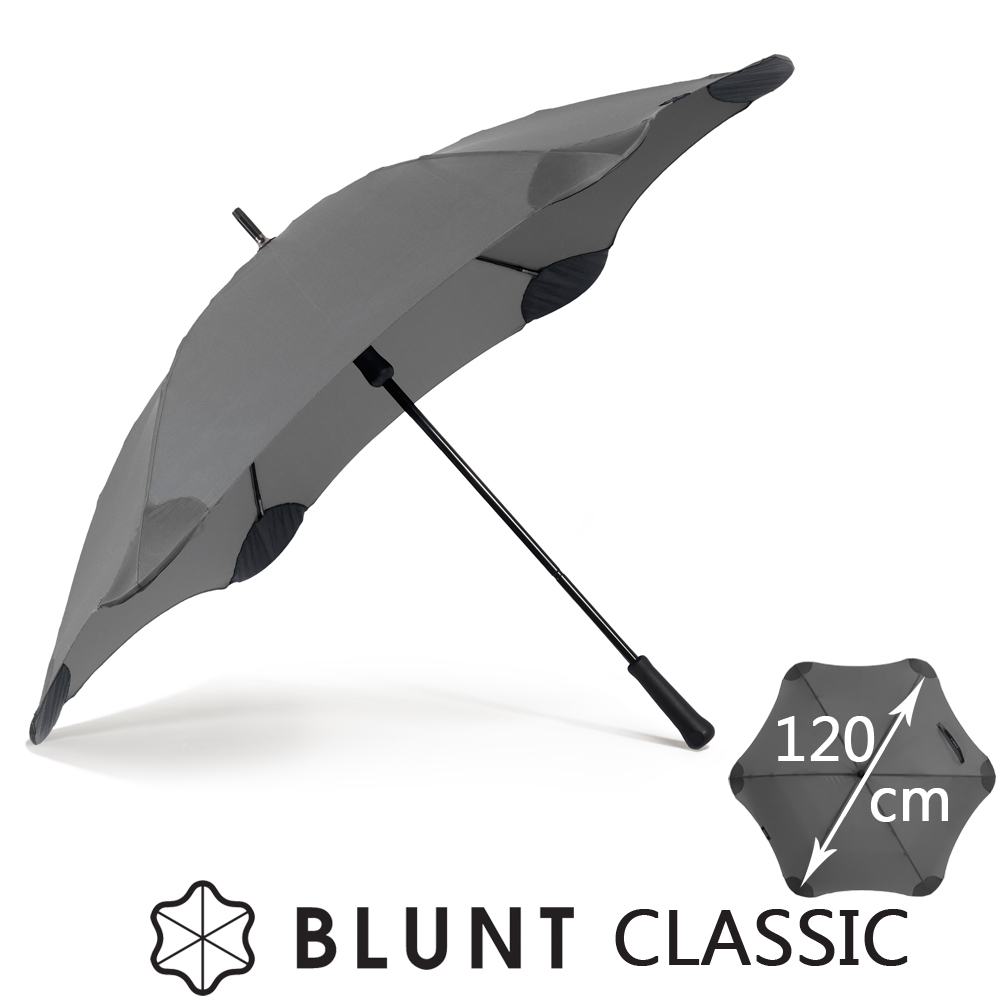 紐西蘭BLUNT 保蘭特 抗強風 防反傘 抗UV 直傘 大號 CLASSIC（紳士灰)