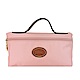 LONGCHAMP Le Pliage 系列牛皮logo帆布化妝包(玫瑰粉) product thumbnail 1