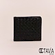 OCTAVIA8真皮 - 男仕系列 頂級羊皮編織二折短夾 - 黑滴黑 product thumbnail 1