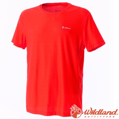 Wildland 荒野 0A51632-08紅 男 銀纖維排汗抗菌上衣