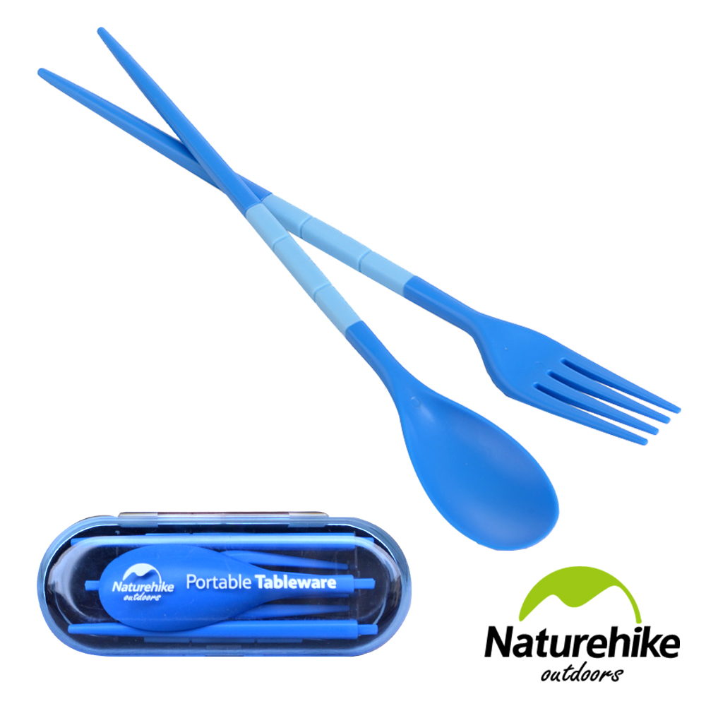 Naturehike 輕巧迷你折疊餐具組 藍色 - 快速到貨