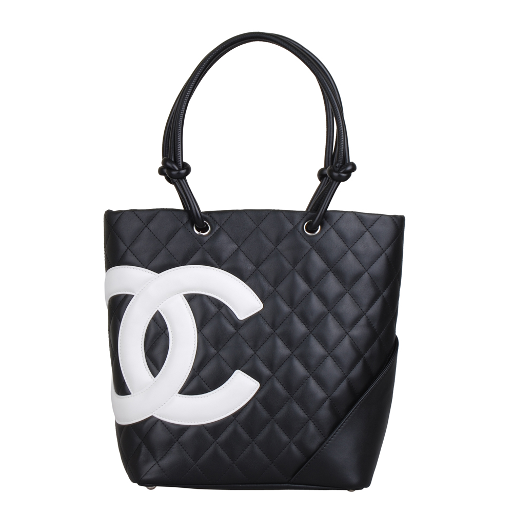 CHANEL 經典康朋系列手提包(中/黑,白)-展示品