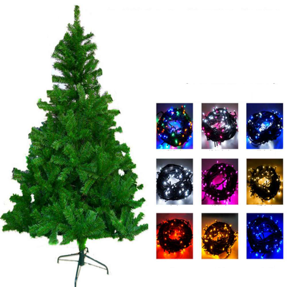 台製12尺360cm豪華綠聖誕樹(不含飾品)+100燈LED燈7串