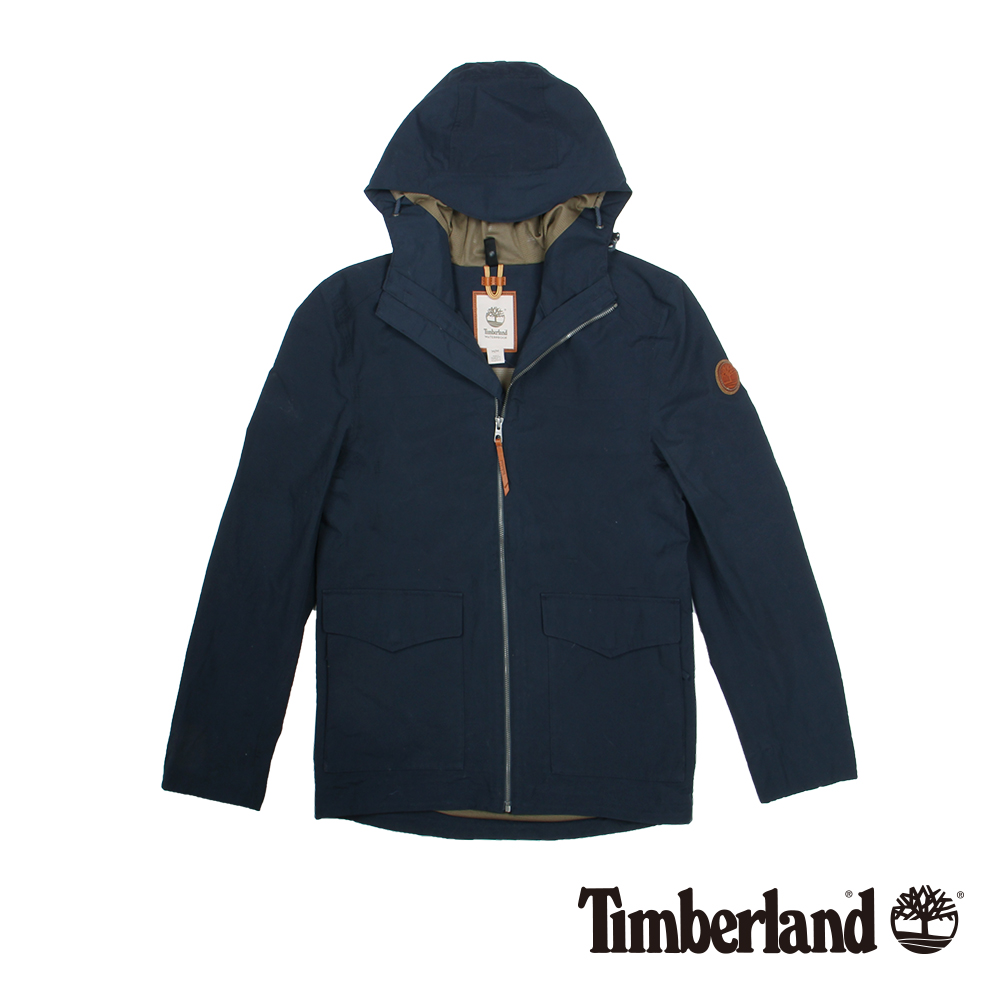 Timberland 男款深藍色連帽防風防水外套