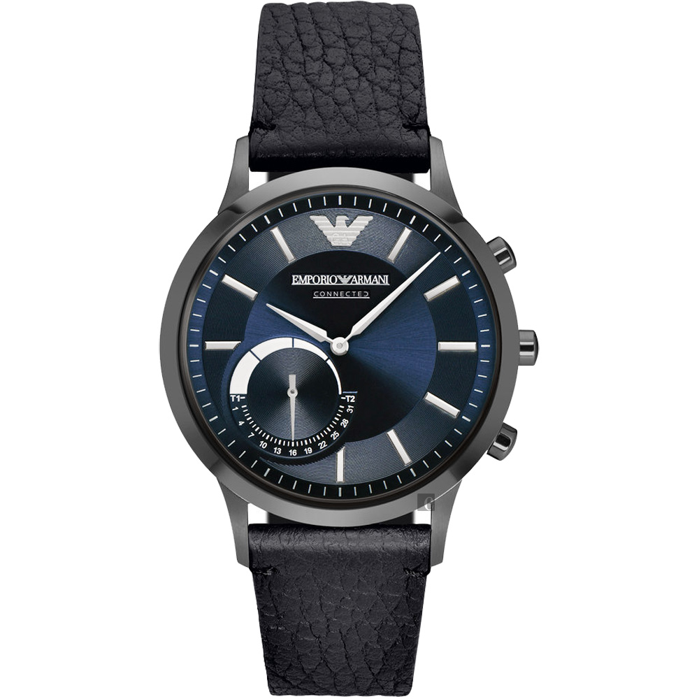 Emporio Armani Connected Hybrid 智慧型腕錶-藍x黑