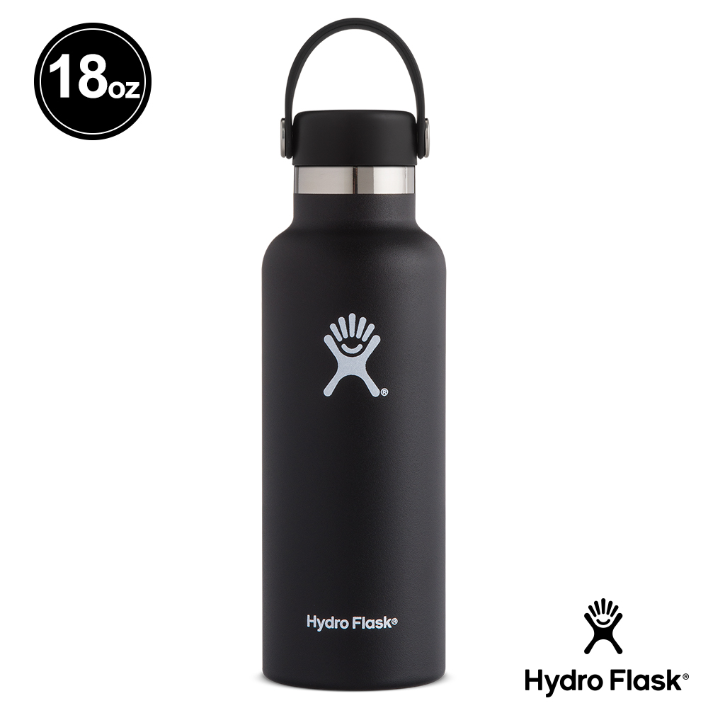 Hydro Flask 18oz/532ml 標準口提環保溫瓶 時尚黑