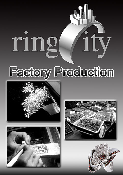 RingCity 粉紅晶鑽色流線造型戒