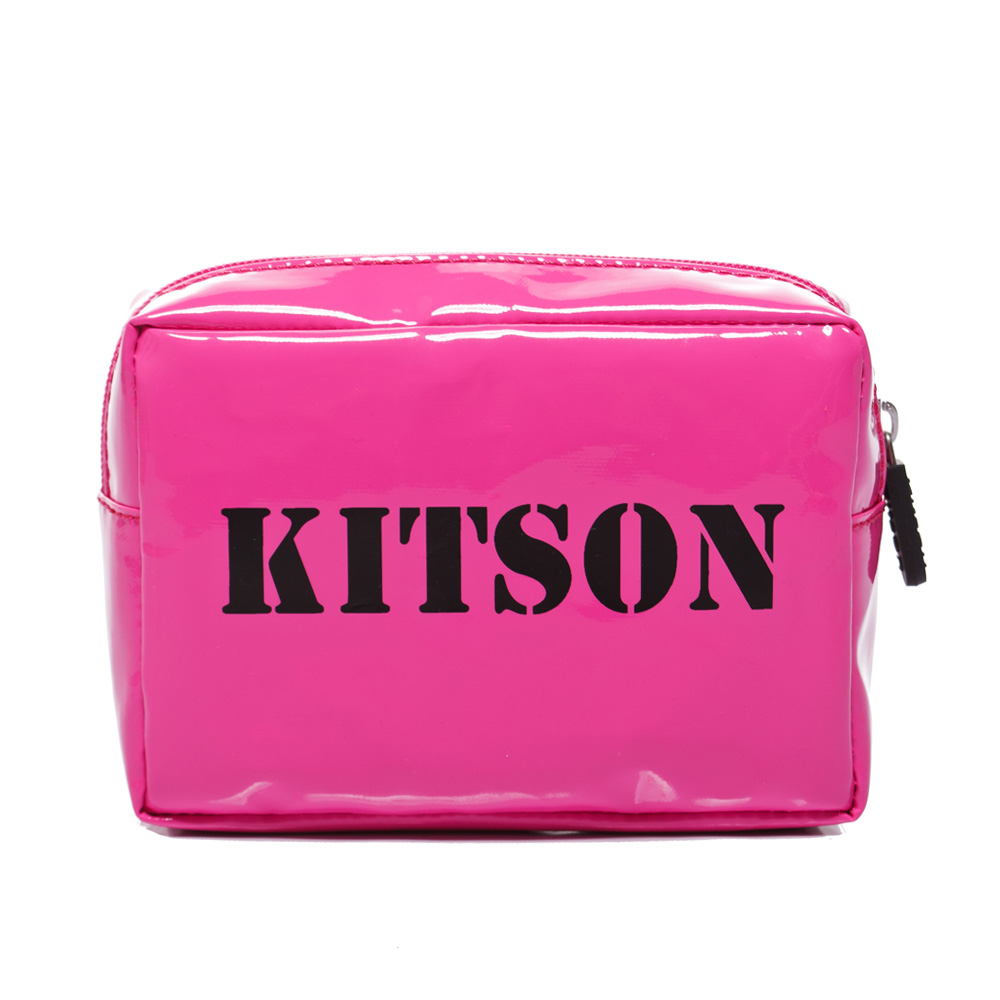 kitson 方型漆皮化妝包 PINK