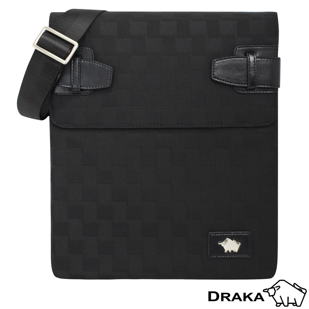 DRAKA-達卡-掀開直式經典格紋扁包-斜背包/側背包/肩背包