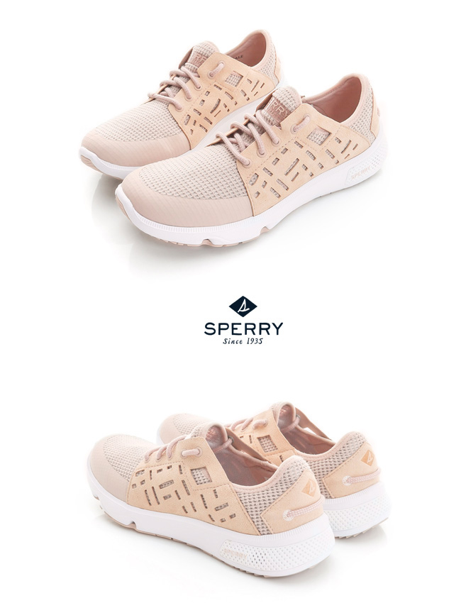 SPERRY 全新進化7SEAS幾何鏤空時尚休閒鞋(女款)-粉