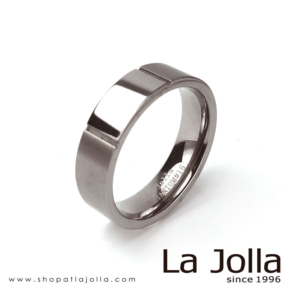 La Jolla 浪漫‧夏綠蒂 純鈦戒指(男款)