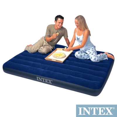 INTEX 雙人植絨充氣床墊-寬137cm (68758)