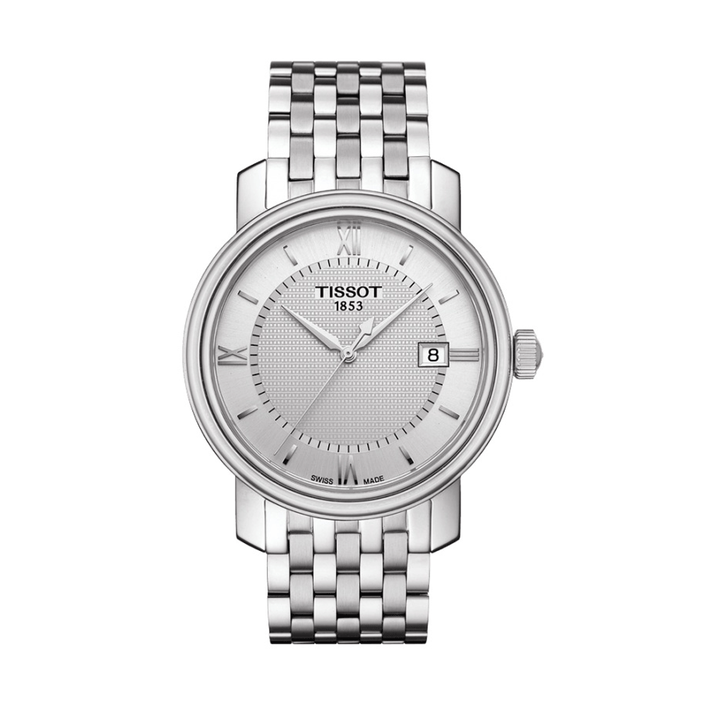 TISSOT 天梭 BRIDGEPORT系列 英倫紳士石英腕錶-銀/40mm