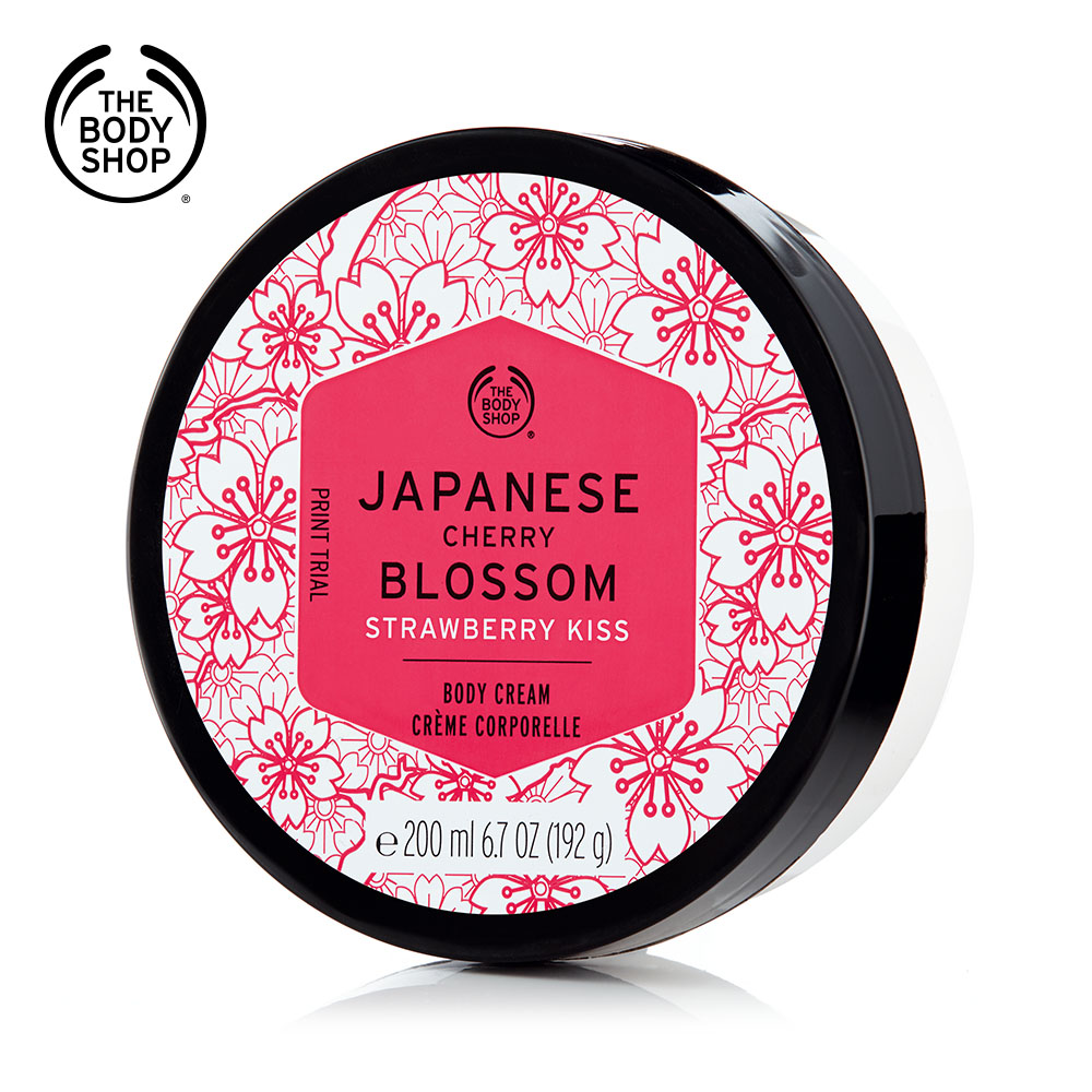 The Body Shop 日本櫻花親親草莓身體美膚霜200ML