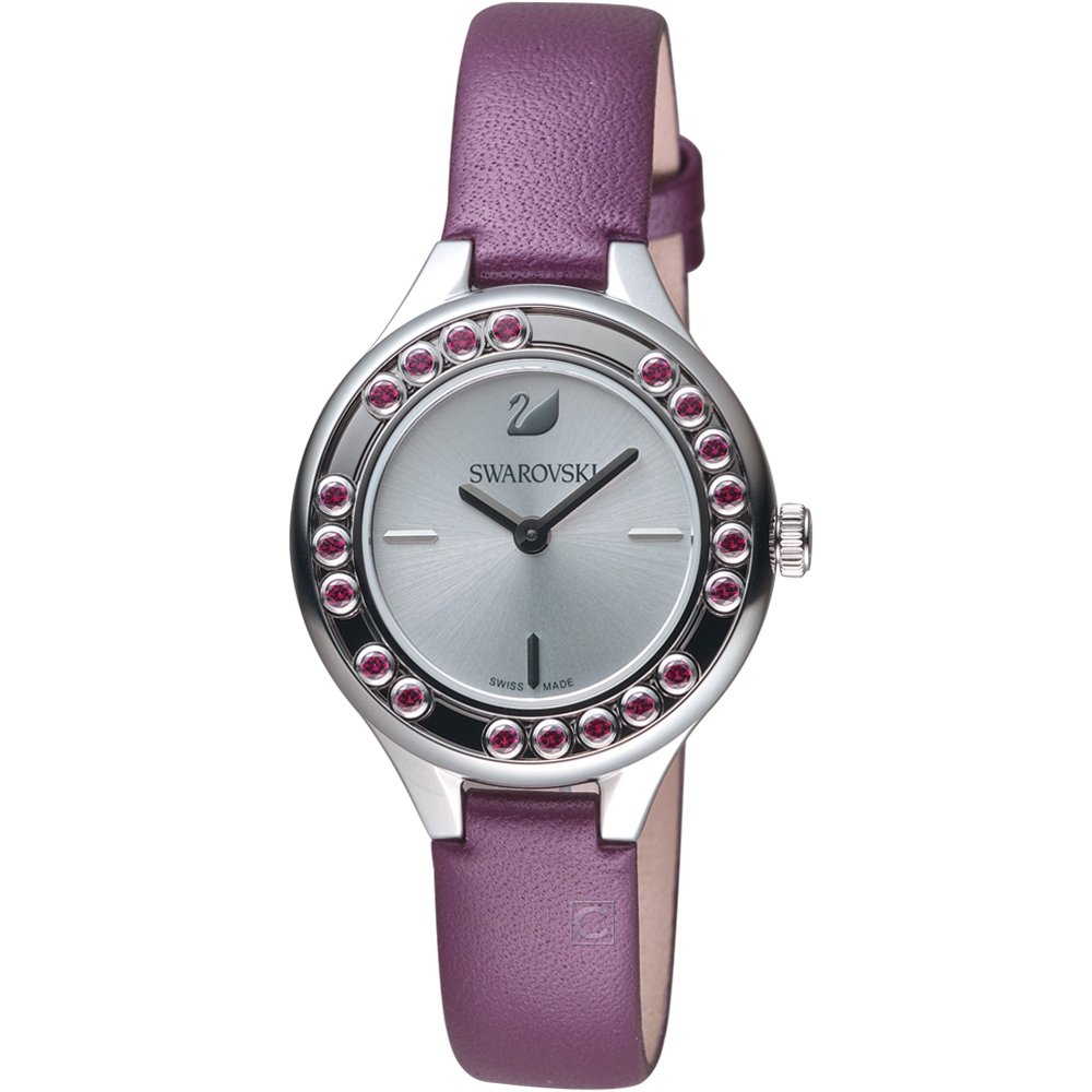 施華洛世奇SWAROVSKI Lovely Crystals Mini飄鑽魅力腕錶-紫色