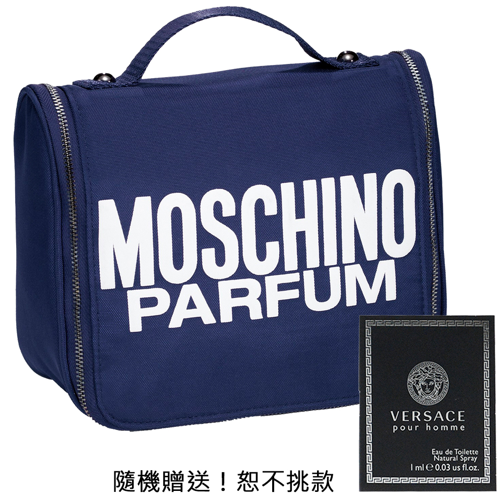 MOSCHINO 都會湛藍手拿包+隨機針管香1入