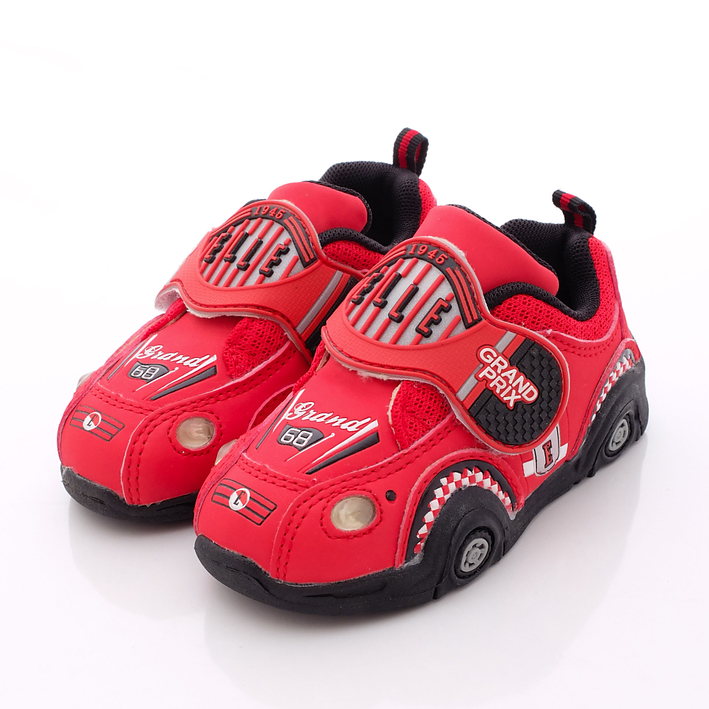 ELLE時尚童鞋-賽車電燈鞋款-X40012紅(寶寶段)N