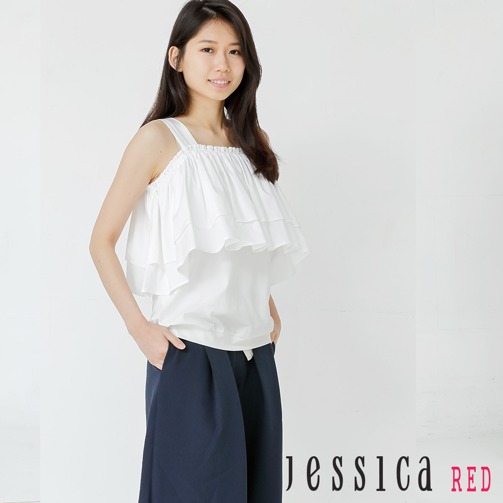 JESSICA RED- Lucy露肩荷葉造型上衣