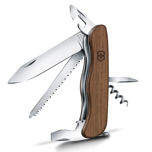 VICTORINOX 瑞士維氏Forester Wood胡桃木安全鎖10用瑞士刀