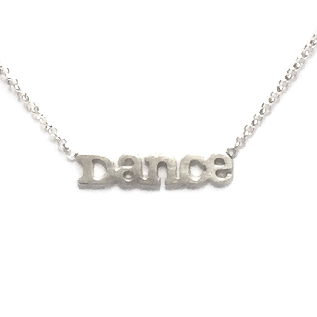 Dogeared DANCE 迷你墜一體成形 銀色許願項鍊 舞動人生 擁抱幸福 附原廠盒