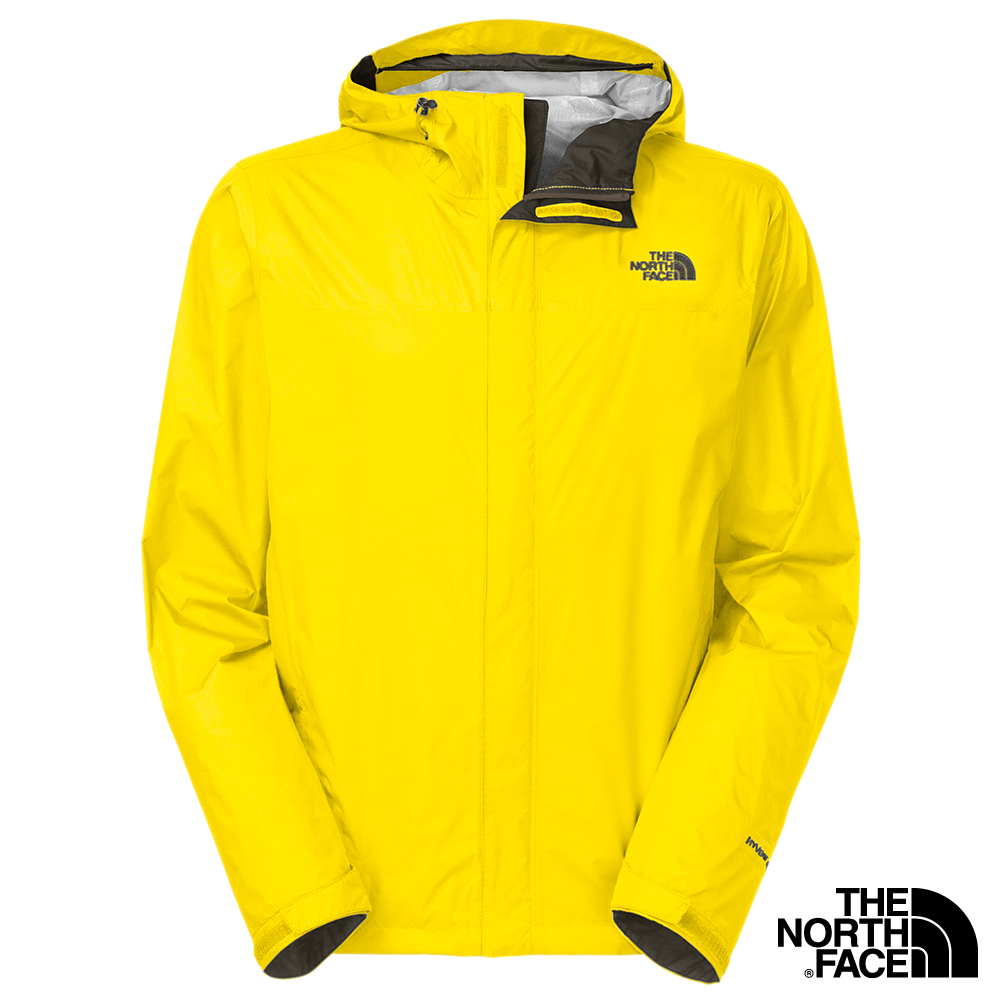 The North Face 男 HyVent 防水外套 硫磺黃