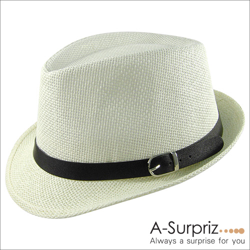 A-Surpriz 時尚雅痞風格伸士帽(米白)