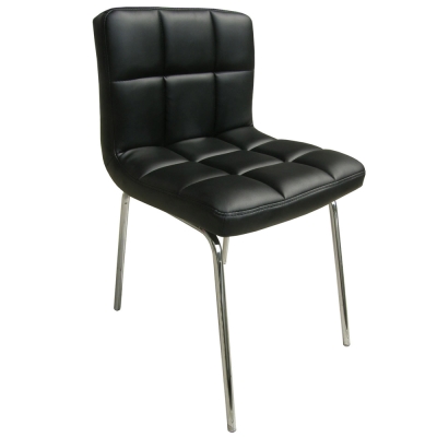 E-Style 高級精緻PU皮革椅面-洽談椅/電腦椅/會客椅/餐椅(三色可選)4入組