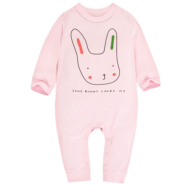 Baby unicorn 粉色兔子長袖連身衣