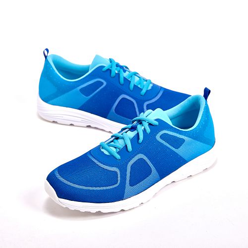 WALKING ZONE 漸層色造型 戶外運動鞋 男鞋-藍(另紅黑)