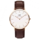 DW Daniel Wellington 咖色皮革錶帶 玫瑰金錶框/40mm product thumbnail 1