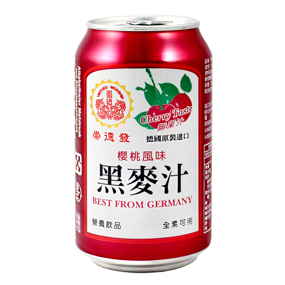 崇德發 櫻桃黑麥汁(330mlx6瓶)