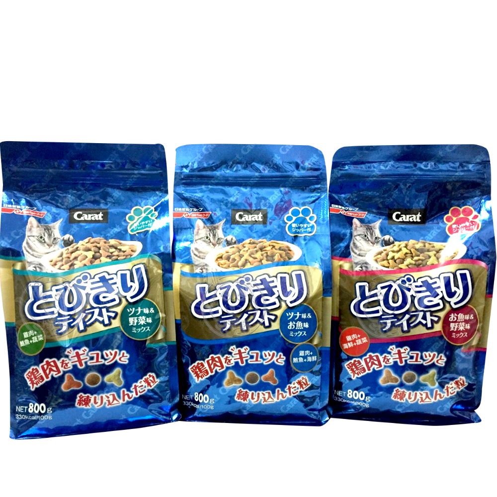 日清海陸系列雞肉|蔬菜|鮪魚貓飼料800g*3包