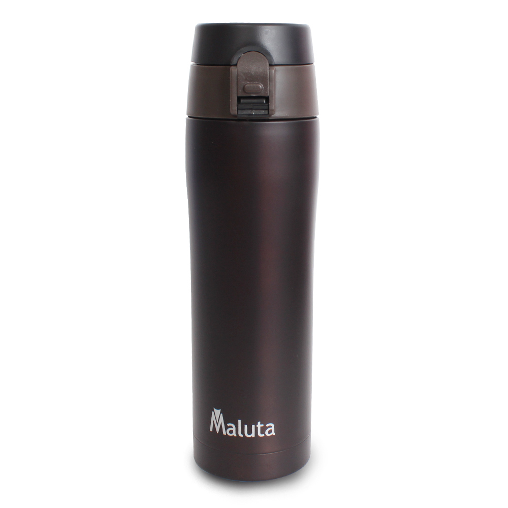 Maluta瑪露塔 不鏽鋼按鍵式真空保溫杯550ml(純黑)