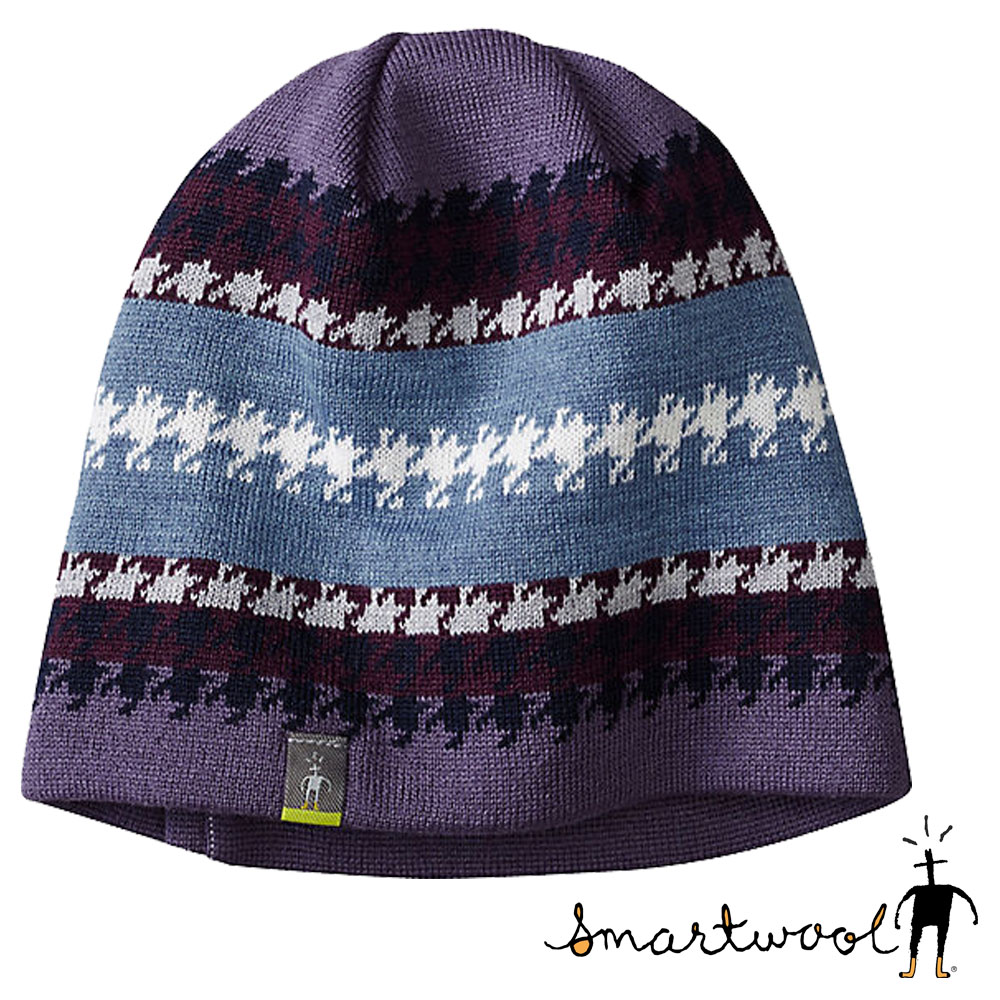 【美國 SmartWool】Ski Jacquard 美麗諾羊毛針織帽_紫