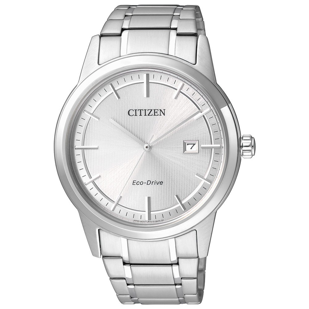 CITIZEN星辰 低調時尚光動能男錶(AW1231-58A)- 白/39mm