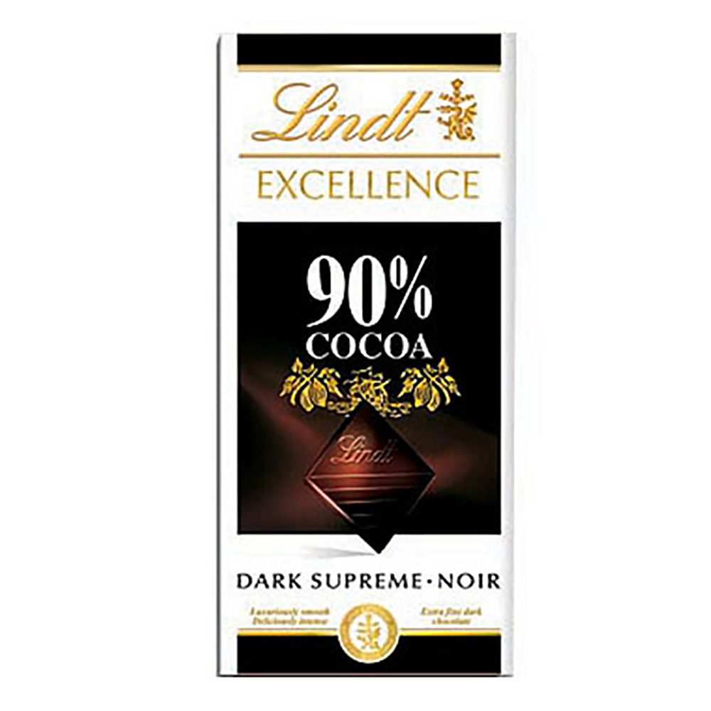 瑞士蓮LINDT 極醇系列90%巧克力片(100g)