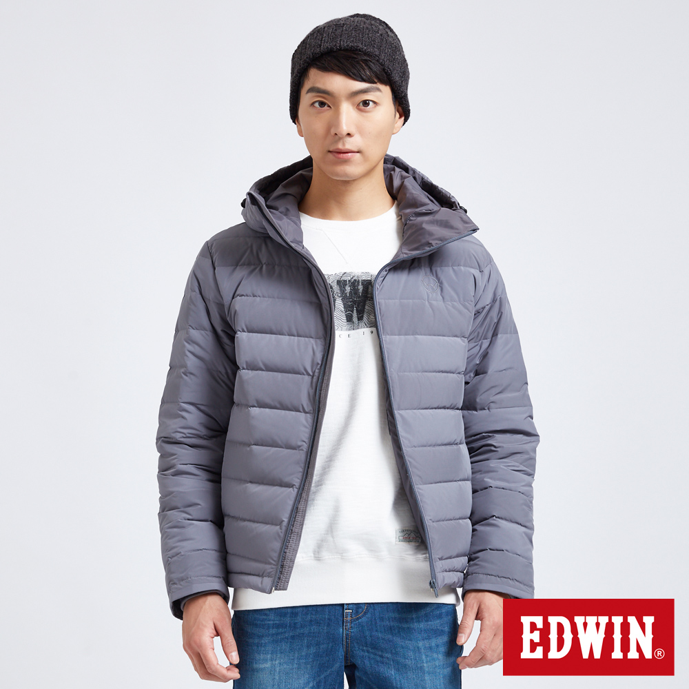 EDWIN 包浩斯無縫羽絨外套-男-灰色