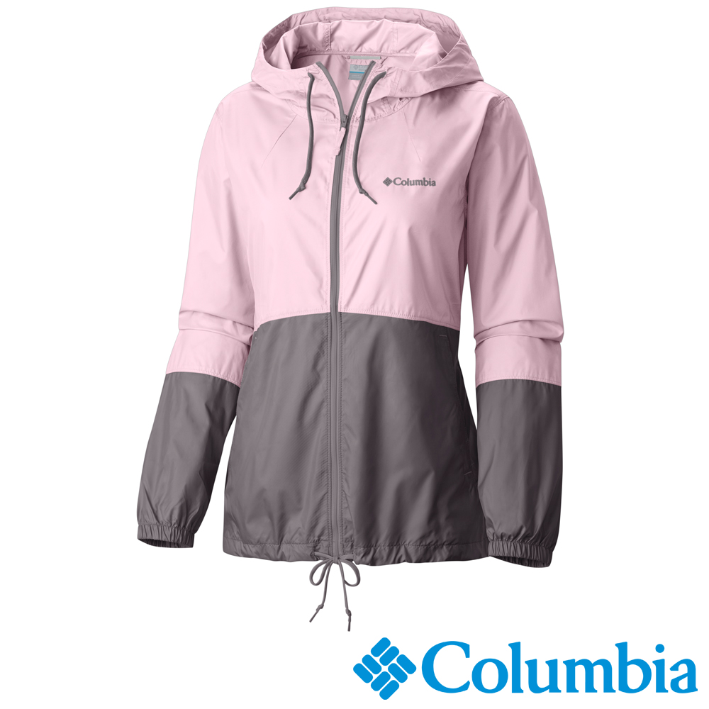 【Columbia哥倫比亞】女-防潑水風衣外套-粉紅色　UKR30100PK