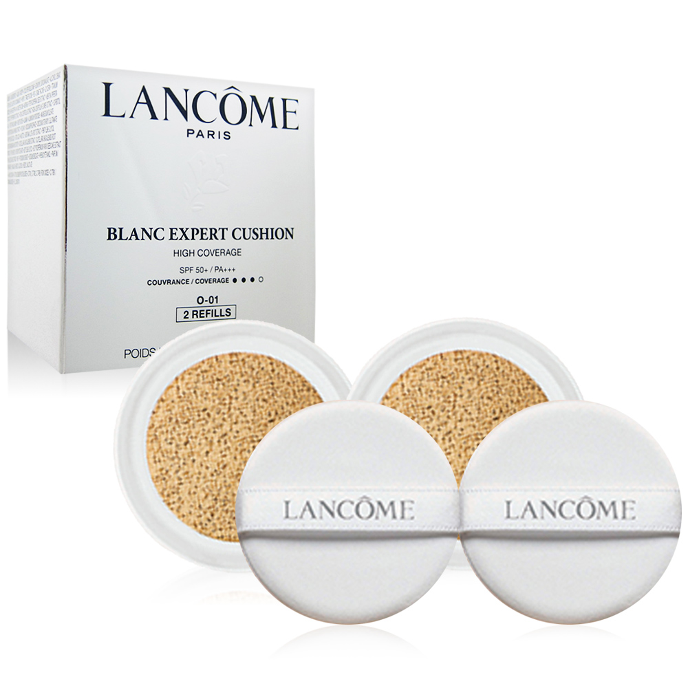 LANCOME蘭蔻 激光煥白輕感氣墊粉餅-無瑕版補充蕊13g#O-01二入組