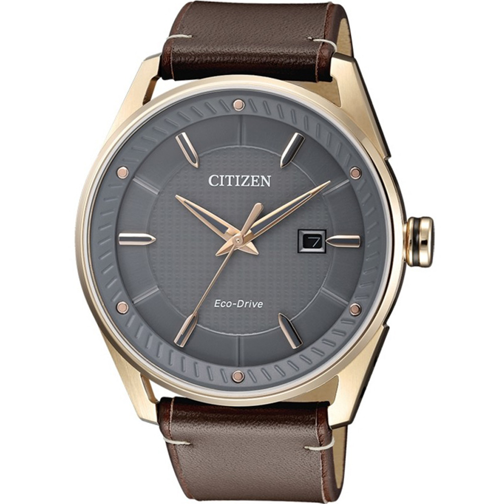 CITIZEN 時尚商務光動能腕錶(BM6982-11H)-黑灰/42mm