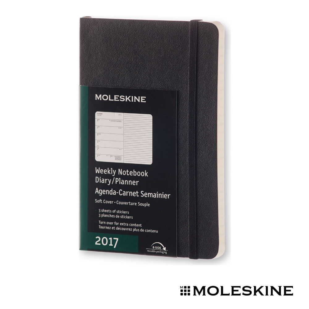 MOLESKINE 2017週記本 12M 軟殼P 黑色