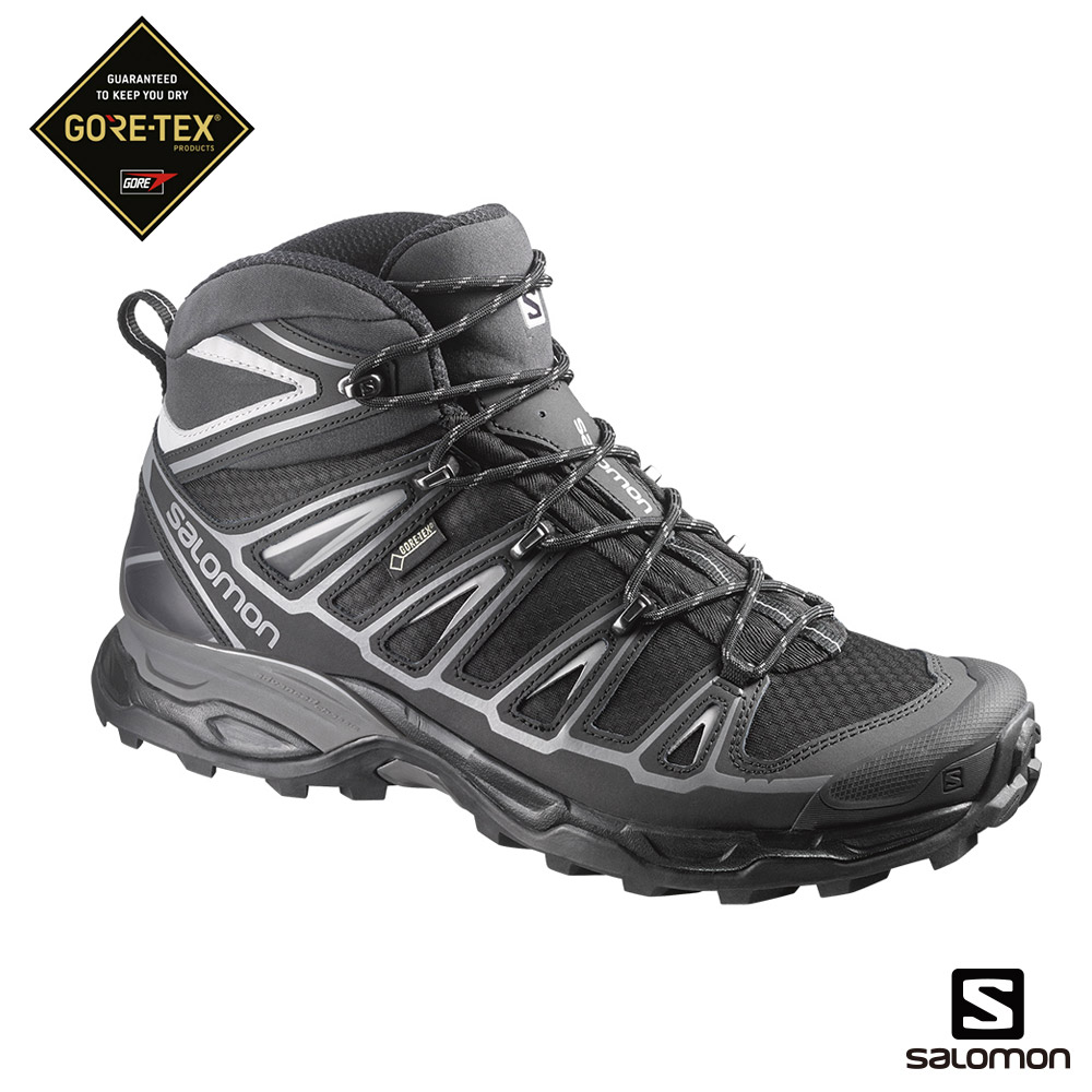 Salomon 登山鞋 中筒 GORETEX 防水 男 X ULTRA 2 黑