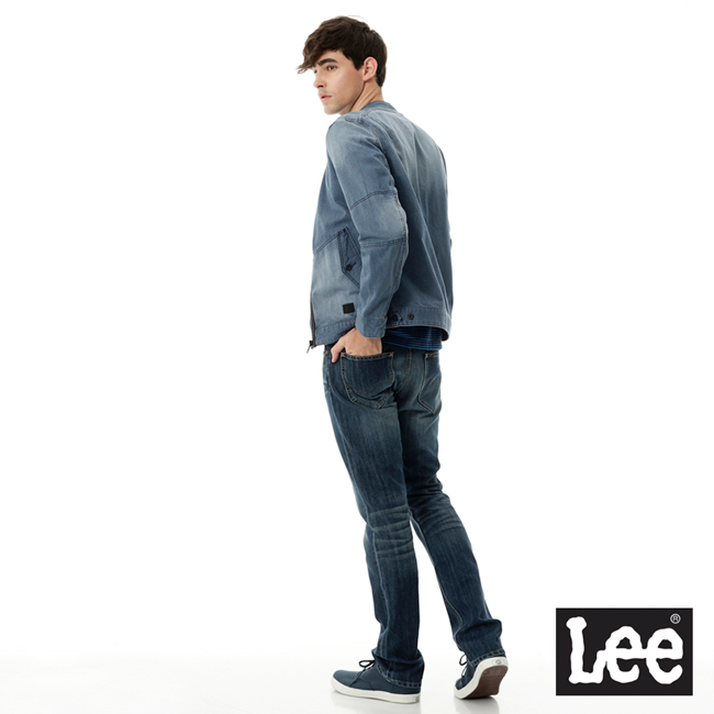 Lee 牛仔外套 3D平織立領 -男款-麻花藍