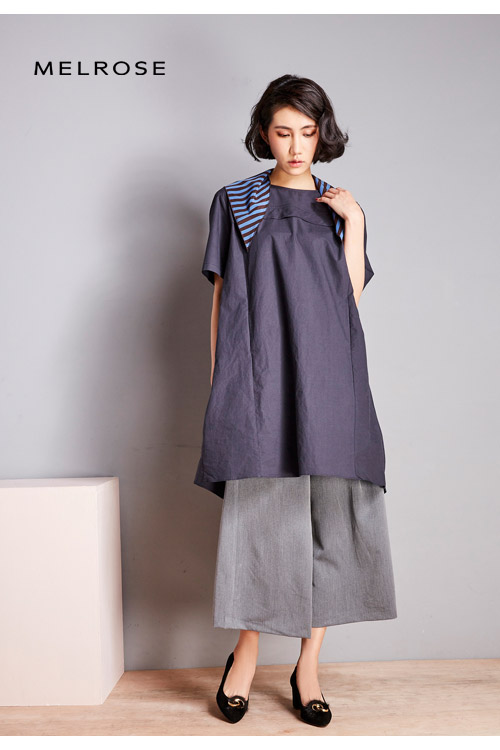 高跟鞋 MELROSE 雍容貂毛金屬飾釦點綴羊麂皮尖頭高跟鞋－黑