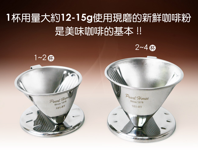 日本寶馬1~2杯滴漏式不鏽鋼咖啡濾器 TA-S-101-ST
