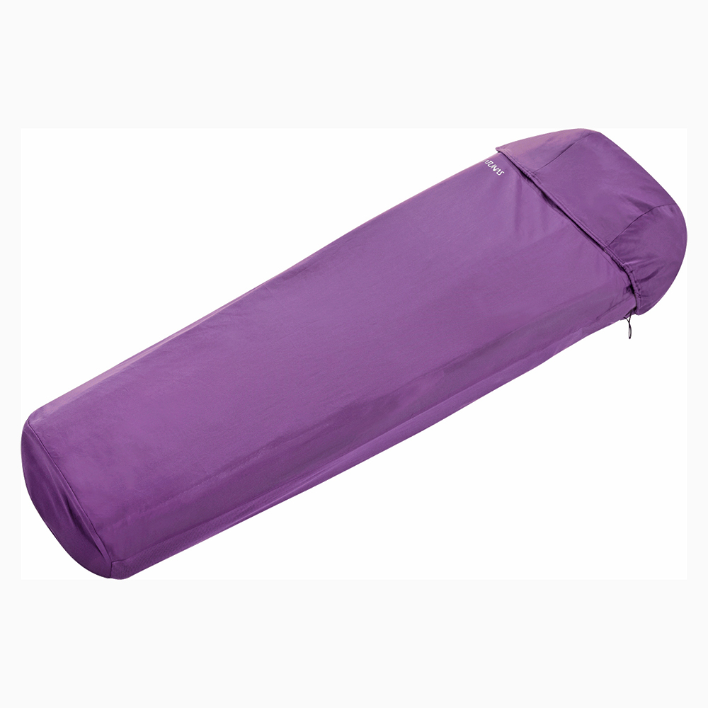 【ATUNAS 歐都納】輕薄吸濕排汗保潔睡袋內套(登山/露營/野宿A-SB1502深紫)