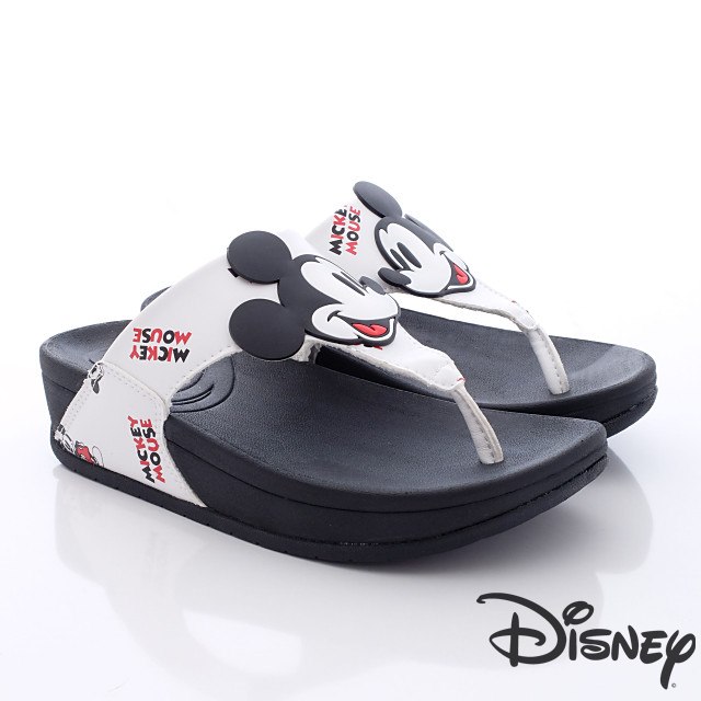 Disney迪士尼-輕量Mickey拖鞋-FO64756白(女段)